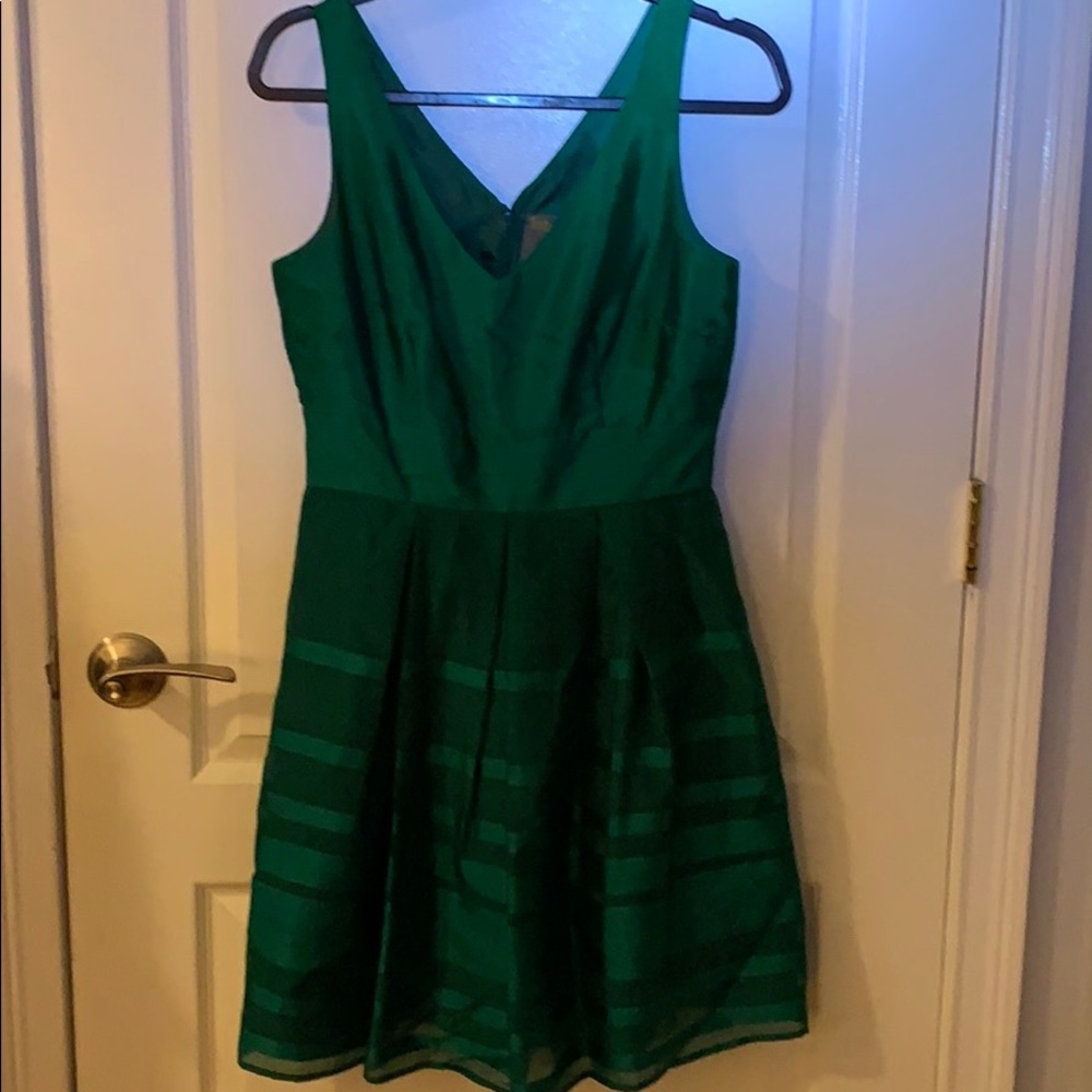 Kelly green flared dress
